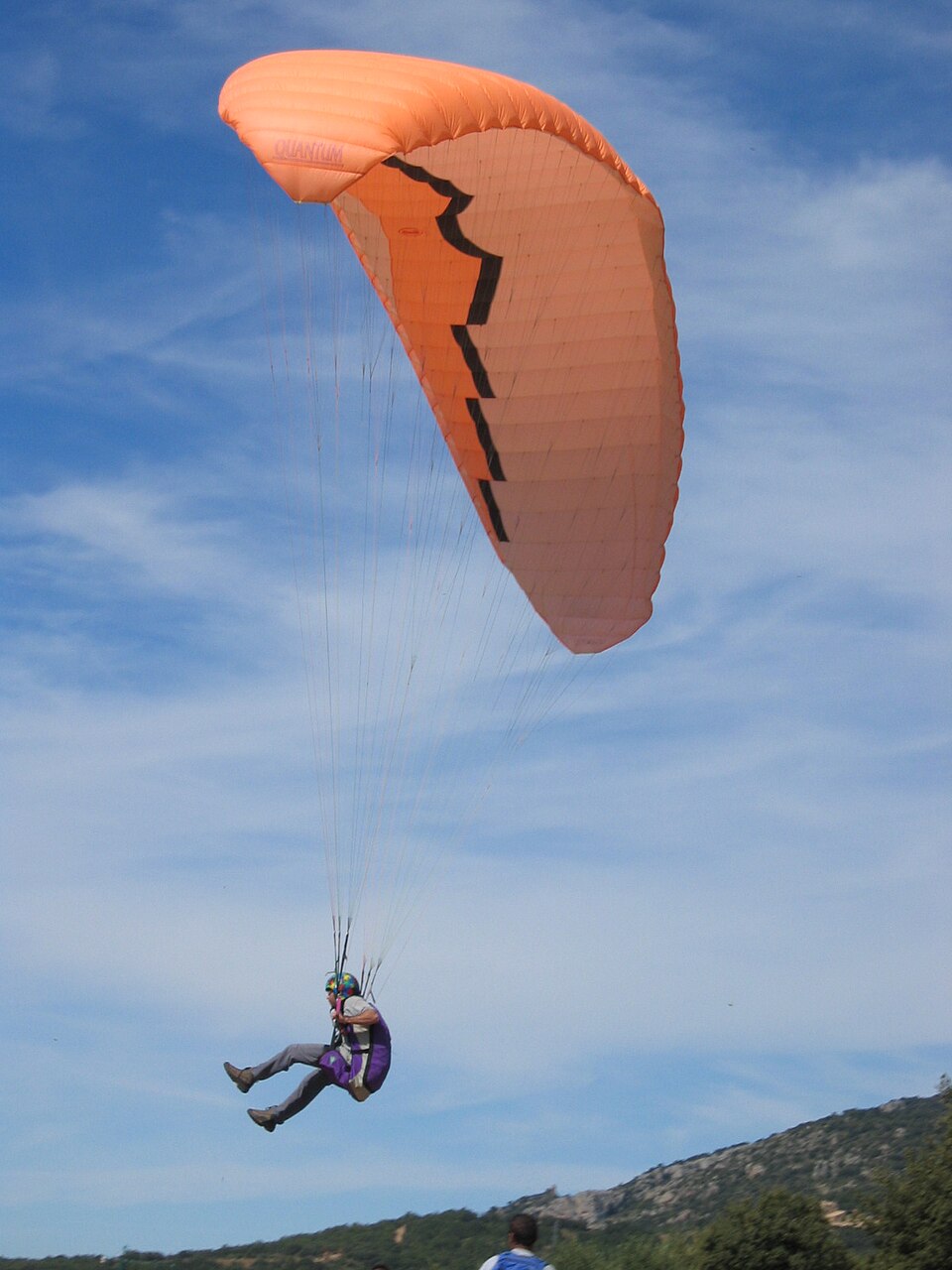 Vol en parapent a Àger (2003).